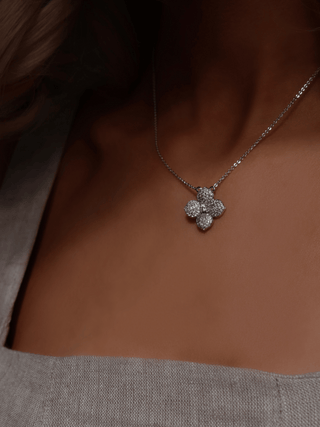 Hydrangea Necklace - Silver