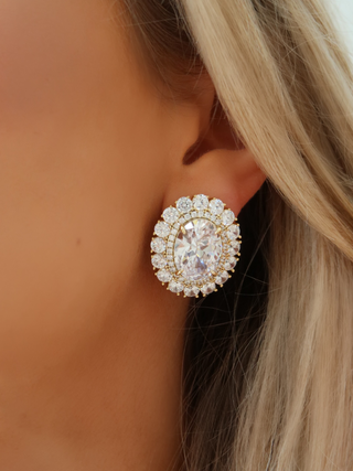 Diana Earrings - Crystal