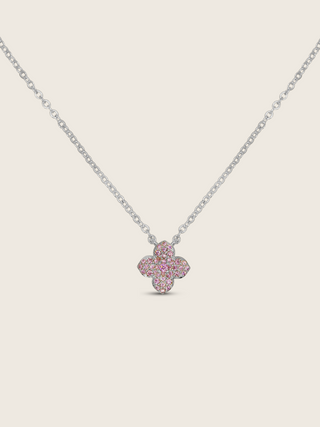 Mini Hydrangea Necklace - Light Pink