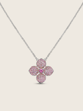 Hydrangea Necklace - Light Pink