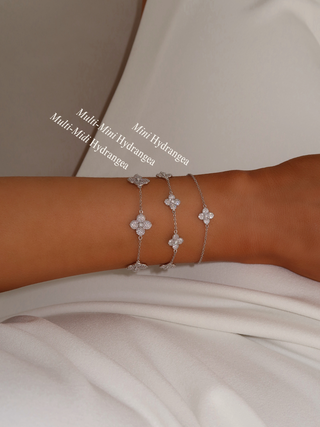 Mini Hydrangea Bracelet - Silver